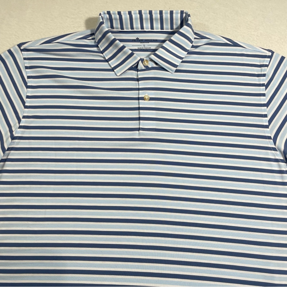 Peter Millar Mens Seaside Golf Polo Size Large / Style# MS22K13S